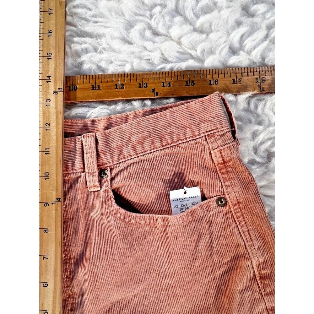 American Eagle Outfitters Corduroy Pants Womens 12 Peach Pink Stretch NWT - Picture 5 of 10